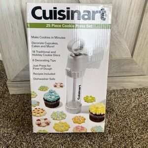 NIB Cuisinart 25 Piece Cookie Press Set Cupcake/Cake Decorating Frosting